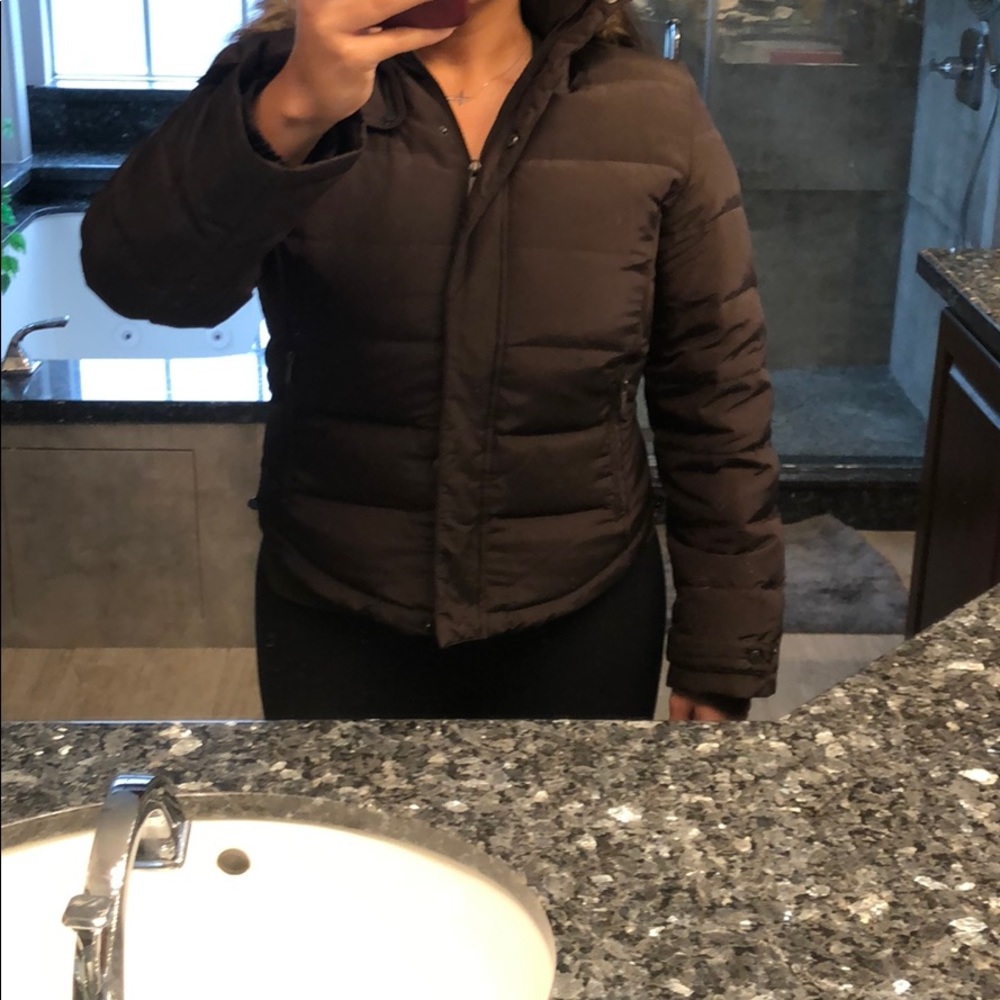 Calvin Klein Faux-Fur hooded puffer coat 🧥